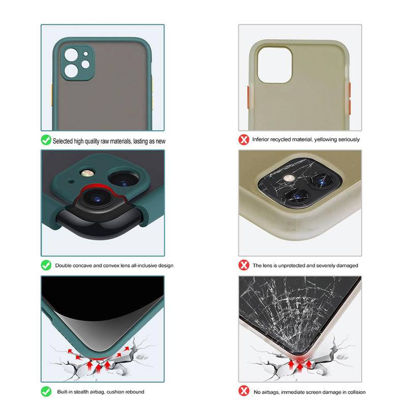 Ốp Điện Thoại Mặt Nhám Chống Sốc Cho iPhone 11 Pro MAX X XS MAX XR iPhoneX iPhoneXR