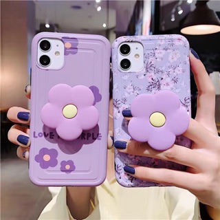 Ốp Iphone hoa kèm popsocket - Case Iphone 7/8 Plus XSMax 11promax