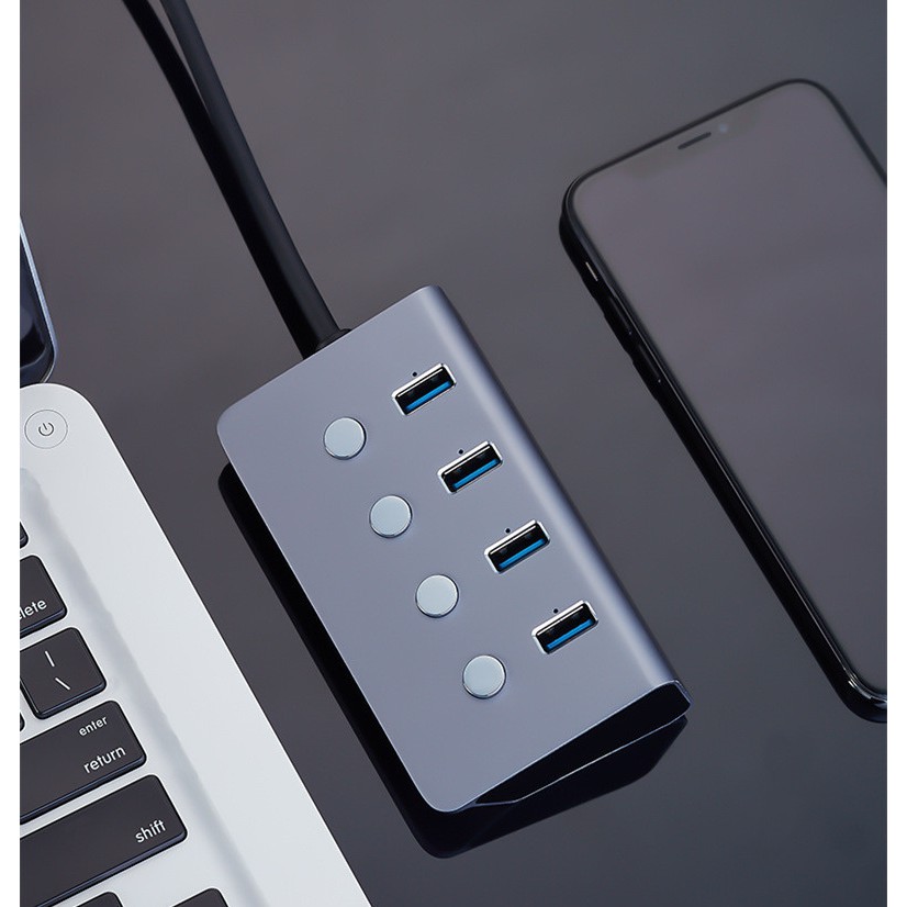 Bộ chia Hub USB ,4 cổng, có đèn led.