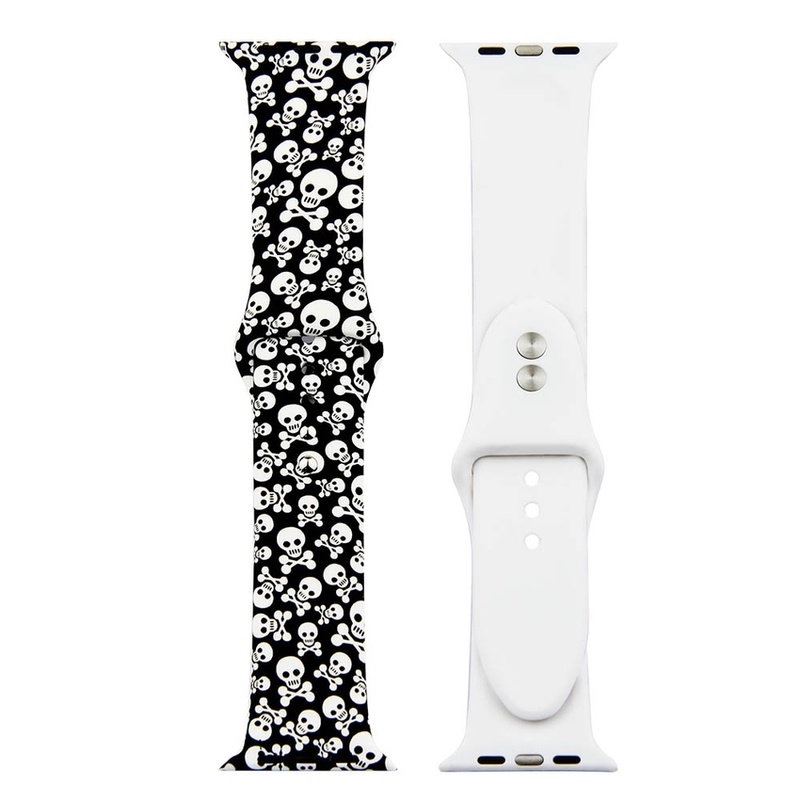 Apple Watch Strap IWatch Series 1 2 3 4 Printed Leopard Print Silicone Strap 38 40 42 44 MM Sports