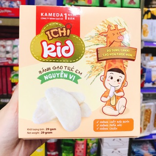 BÁNH GẠO TRẺ EM ICHI KID NGUYÊN VỊ 29G-BÁNH NGON