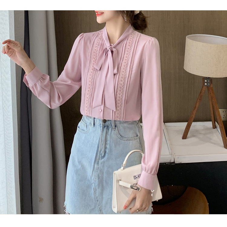 Áo Kiểu Chất Chiffon Tay Dài Thiết Kế Thanh Lịch Cho Phái Nữ | BigBuy360 - bigbuy360.vn
