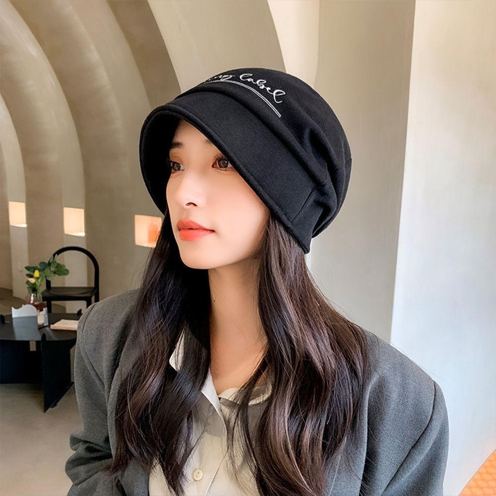 Mũ Beanie Dệt Kim Màu Trơn Dễ Thương Cho Nam Nữ