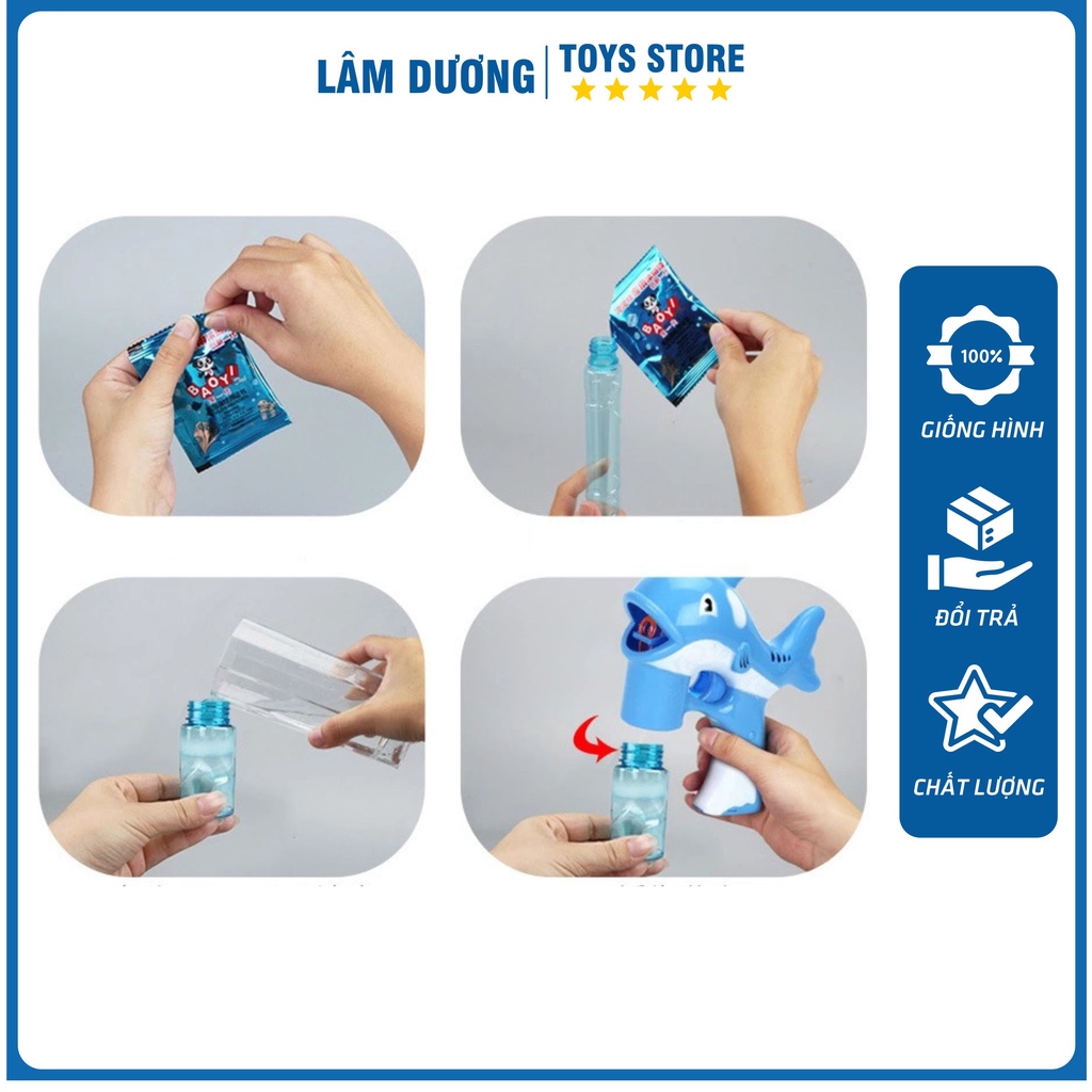 Nước Pha Bong Bóng Xà Phòng 🚀 Set 10 Gói Xà Phòng Dành Cho Đồ Chơi Máy Ảnh/ Cá Heo Thổi Bóng/ Súng bắn Bong Bóng
