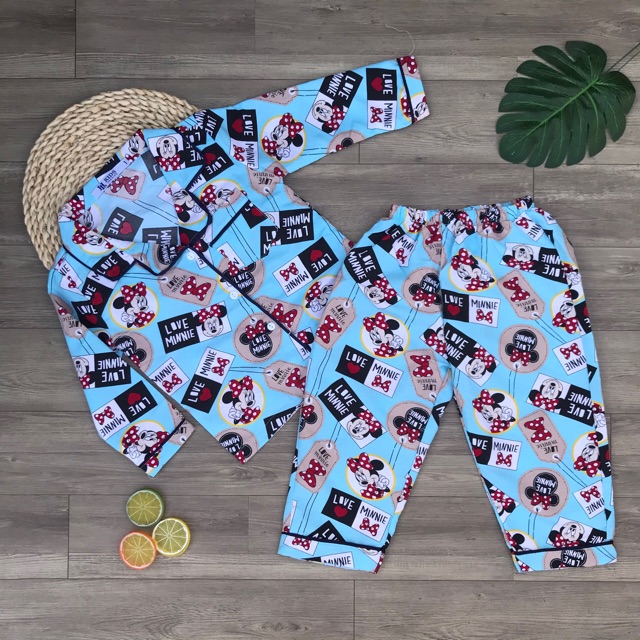 Bộ đồ ngủ Pijama Kate dài tay cho tay cho bé trai/bé gái (12-30kg) - HIROKIDS