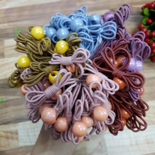 Cột tóc mẫu mới nơ tròn viên kẹo ngọt