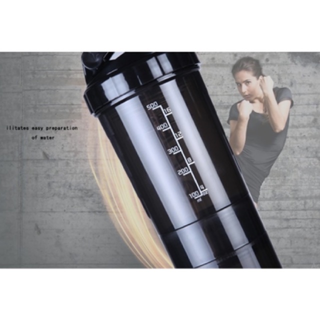 Bình lắc shaker tập GYM 500ML