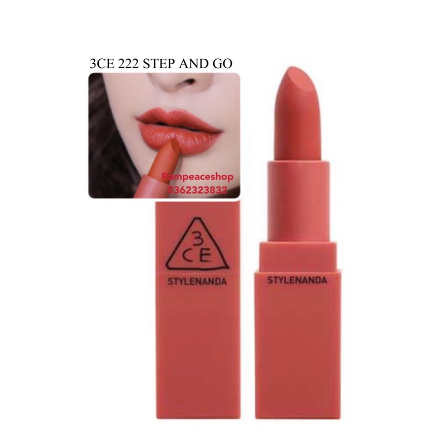 Son thỏi lì 3CE Mood Recipe Matte Lip Color #222 STEP AND GO