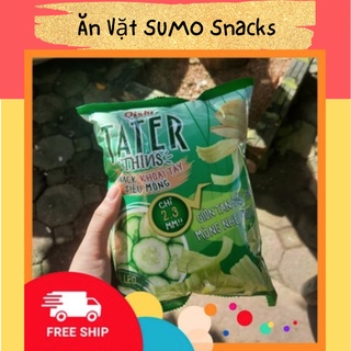 Bim Bim Snack Oishi Khoai Tây Siêu Mỏng Vị Dưa Leo Oishi gói 35/40g-Ăn Vặt Sumo Snack