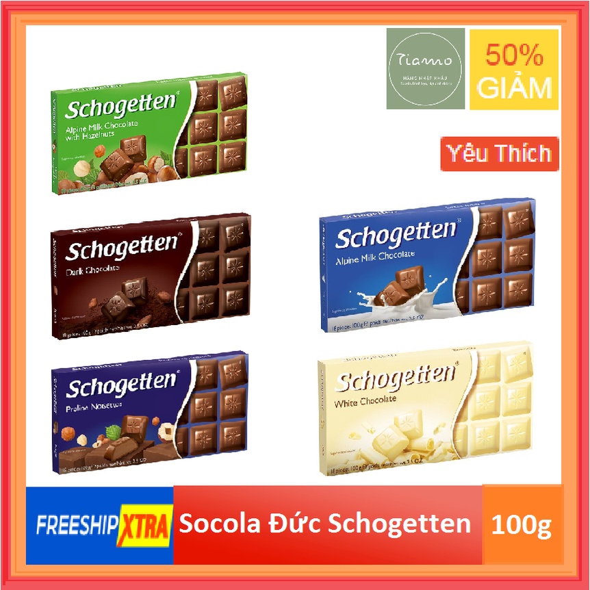 Socola Đức Schogetten 100g (5loại)