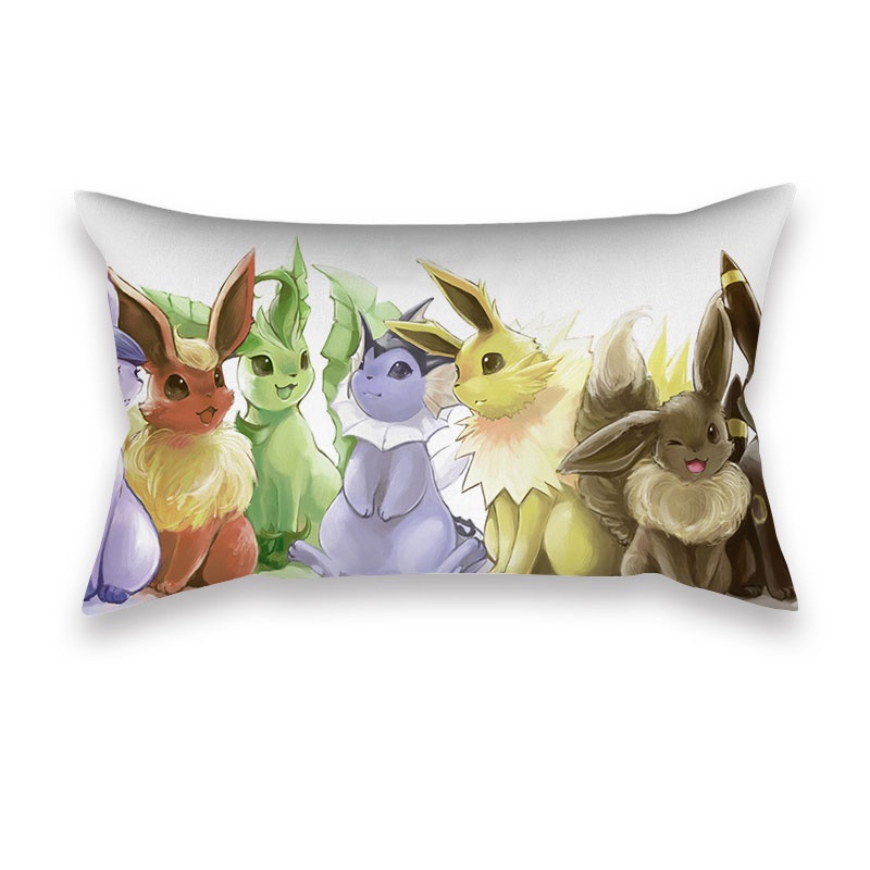 Vỏ Gối Chữ Nhật In Hình Pokémon 50X30Cm
