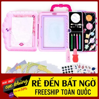 Đồ Chơi Trang Điểm 3 trong 1 Cho Bé Gái - Bảng Vẽ Đa Năng, Bộ Trang Điểm Chơi Công Chúa, Quà Tặng Sinh Nhật