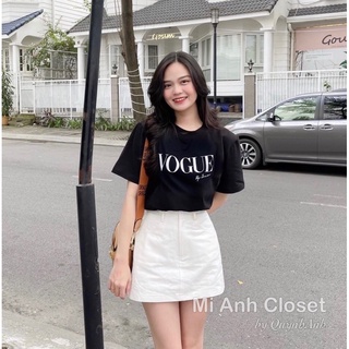 [ẢNH CHỤP THẬT] Set áo phông chân váy kaki mềm