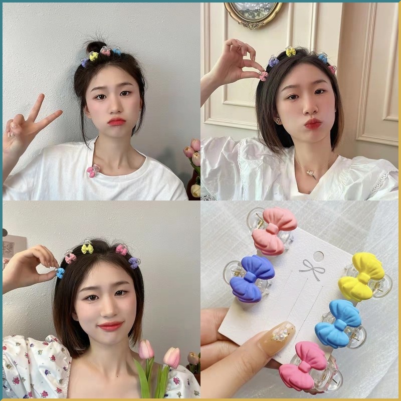 Kẹp Tóc Hình Nơ Màu Kẹo Ngọt Cỡ Nhỏ Dễ Thương Thời Trang Mùa Hè Cho Bé Gái