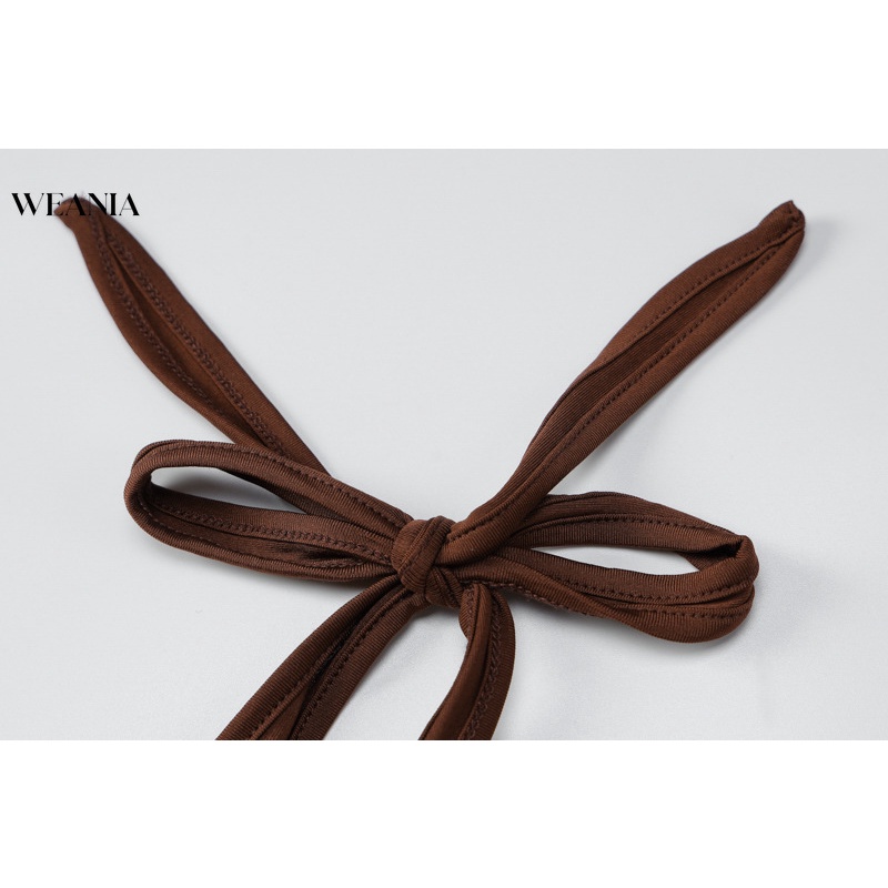 Set Áo Tank Top Hở Lưng + Chân Váy Lưng Cao Màu Trơn Phong Cách Quyến Rũ