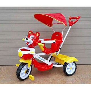 Xe đẩy 3 bánh mái che (có nhạc + để chân + giỏ đồ)