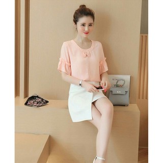 ÁO CỔ LÃNH TỤ TAY PHỐI BÈO - A08616070
