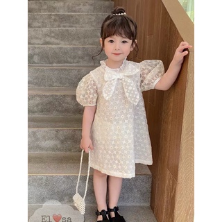Váy bé gái - váy ren hoa nơ cổ đáng yêu cho bé 1-5 tuổi