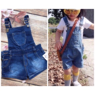😘 Quần Yếm Jean Bé Wash Co Giãn size 4-10tuổi (Từ 13-26kg)