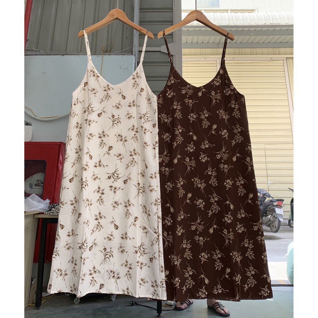 Váy Voan Hoa 2 Dây Hàn Quốc Dáng Dài Chất Voan Tơ Đẹp  M045 (Ảnh thật) | BigBuy360 - bigbuy360.vn