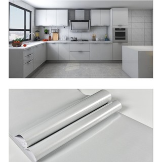 1m x 60cm decal giấy dán tường - dán bóng màu bạc loại dày