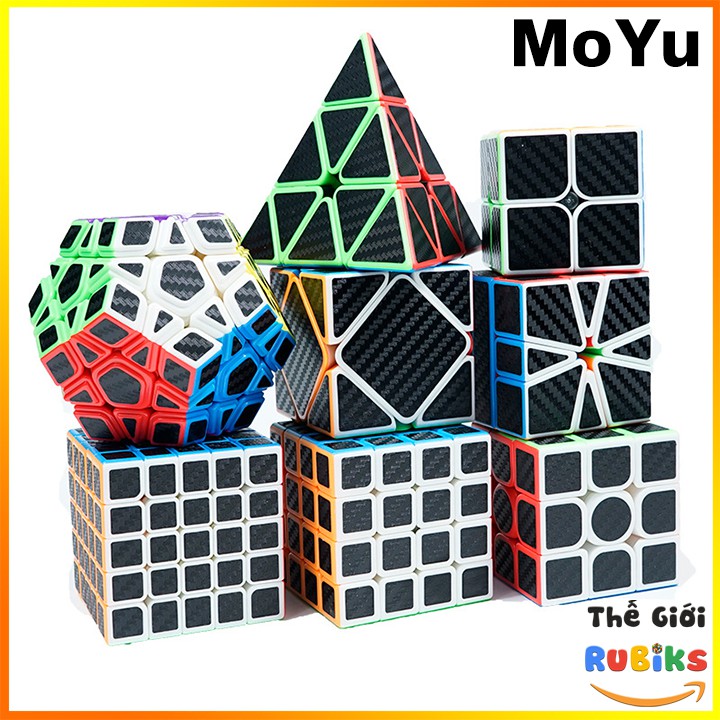 Bộ Sưu Tập Khối Rubik Carbon MoYu Meilong 2×2 3×3 4×4 5×5 Tam Giác 12 Mặt Skewb Square-1 SQ-1 Megaminx Pyranminx Cube