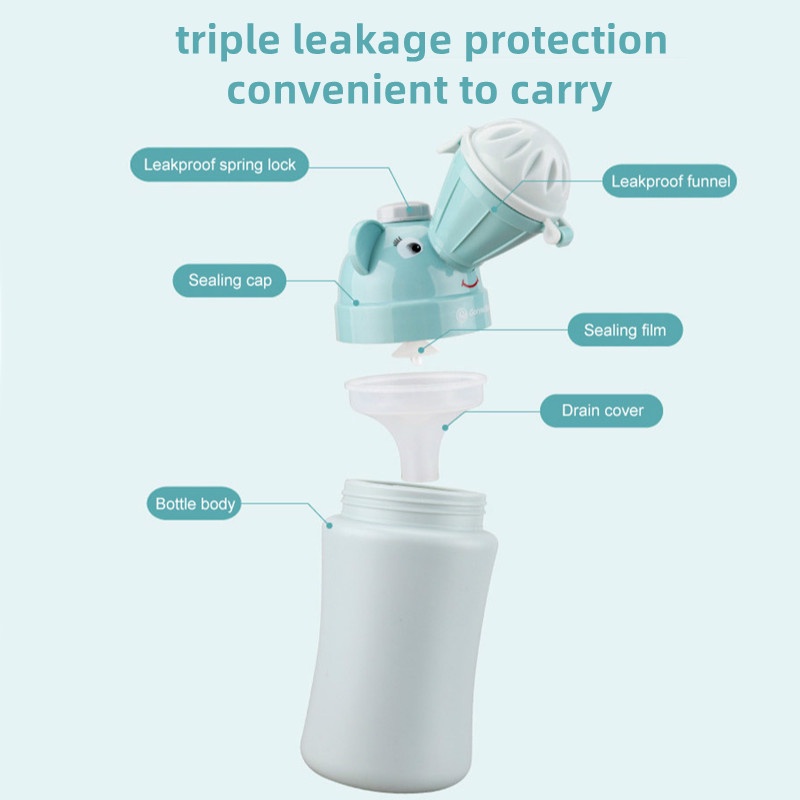 Bình Đi Vệ Sinh Cho Bé Trai Bé Gái Đi Du Lịch Ngoài Trời Chống Tràn Nhỏ Gọn