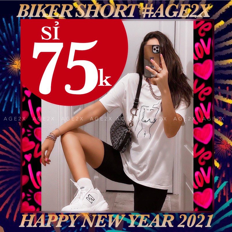 Quần BIKER SHORT NỮ AGE2X- chuyên sỉ hàng có sẵn
