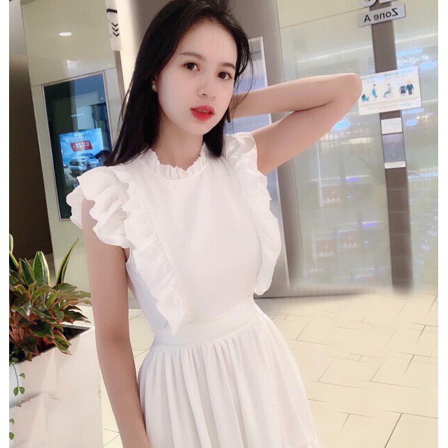 [ẢNH THẬT CUỐI] DM010 - Đầm Maxi Form Xòe Phối Bèo Cột Nơ Lưng | BigBuy360 - bigbuy360.vn