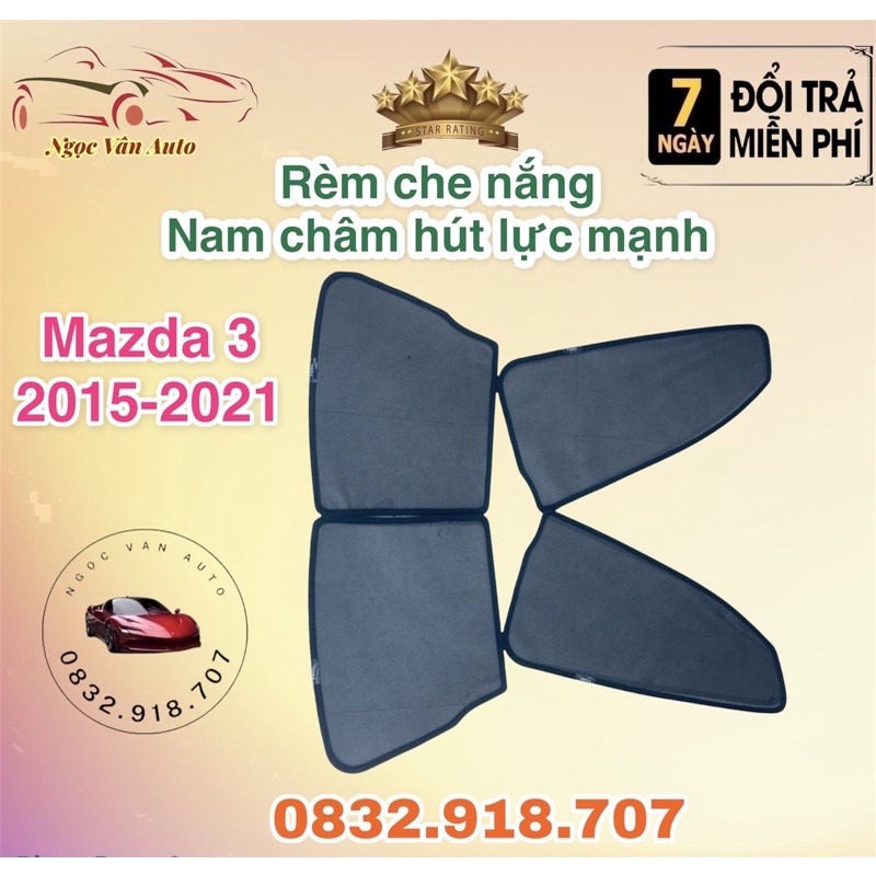 Rèm Che Nắng Nam Châm Mazda 3 2015 - 2021 hàng loại 1
