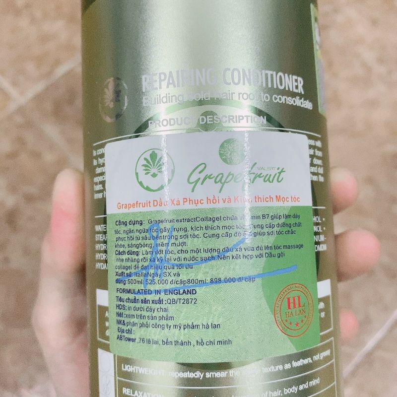 COMBO Dầu gội xả bưởi Valert Grapefruit chống rụng tóc - phục hồi