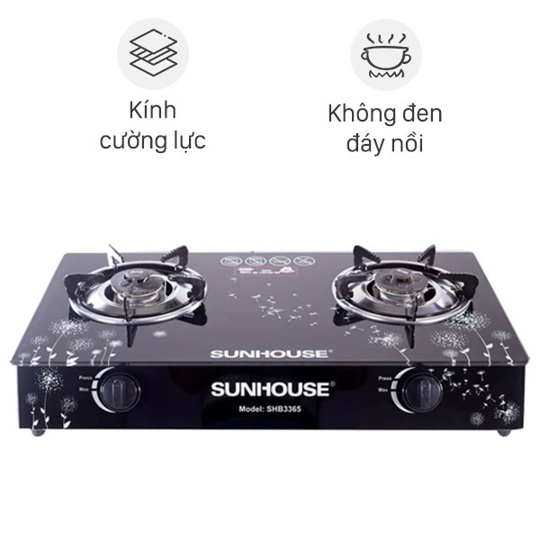 [HÀNG CHÍNH HÃNG] Bếp ga đôi Sunhouse SHB3365