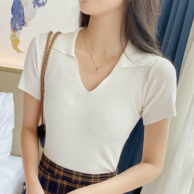 Áo Thun POLO Ngắn Tay Phong Cách Hàn Quốc Dành Cho Nữ