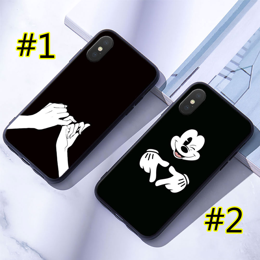 Ốp Điện Thoại Màu Đen Họa Tiết Cá Tính Compatible for iPhone 6 6s 7 8 Plus X Xr