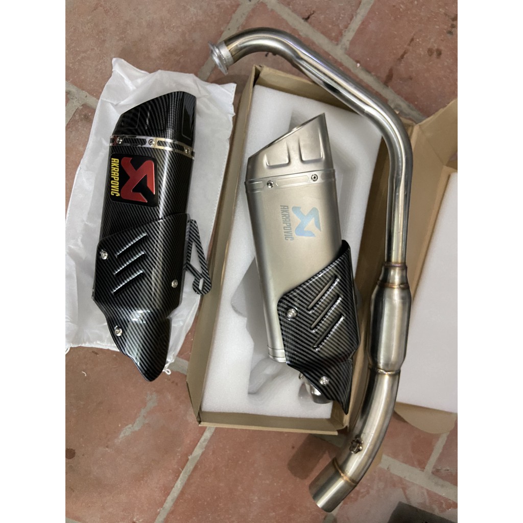 Pô Ak R1 Tem Khắc + Cổ Bầu Hơi Các Dòng Xe Máy &lt; Đủ phụ kiện lò xo&gt;