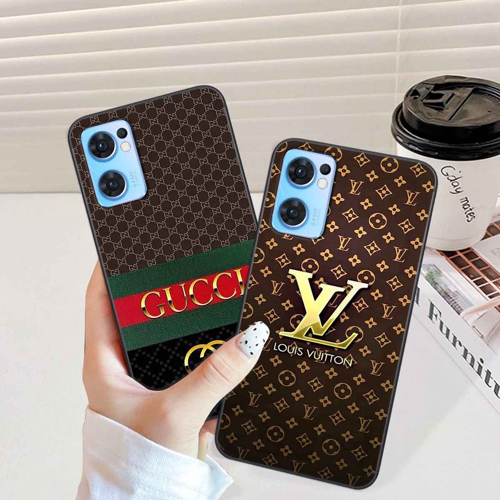 Ốp Oppo Reno7 / Reno7 Z 5G / Reno 7 in hình thương hiệu L.V, N.I.K.E cá tính, đẳng cấp