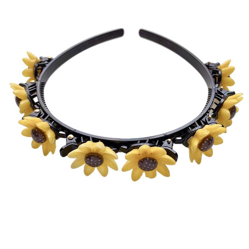 Băng đô cài tóc có kẹp nhỏ hình hoa kiểu dáng công chúa dễ thương