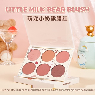 Phấn má hồng Kiss beauty nhiều màu sắc dễ tẩy trang