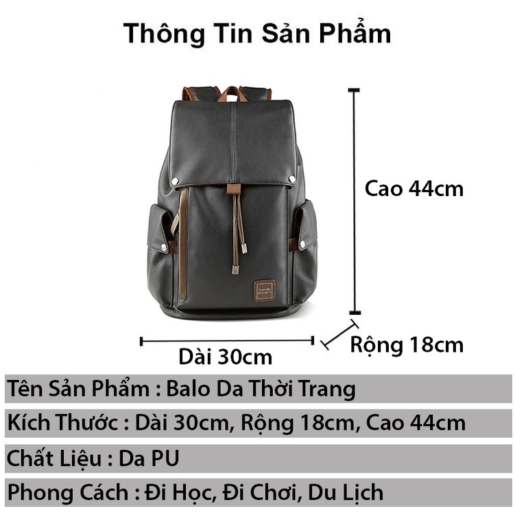 Balo da đi học nam nữ thời trang cao cấp IRRY cặp đi học nam nữ ulzzang đựng laptop chống nước