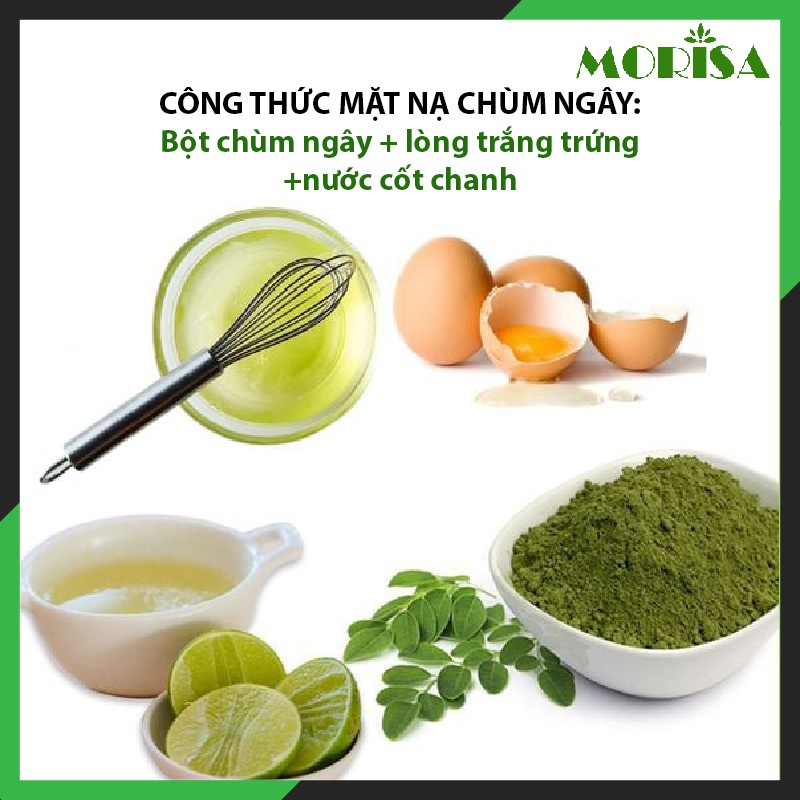 BỘT CHÙM NGÂY SẤY LẠNH MORIS NGUYÊN CHẤT TÚI ZIP 100G - BỘT RAU CỦ ĂN DẶM CHO BÉ