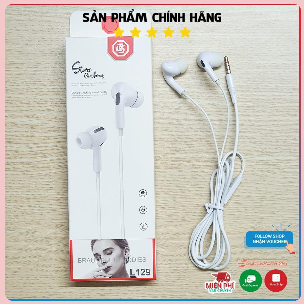 Tai nghe có dây,Tai Nghe Nhét Tai Chính Hãng WK Chống Ồn L129 Chân Cắm 3.5mm