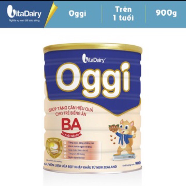 Sữa Oggi BA loại 900g date luôn mới