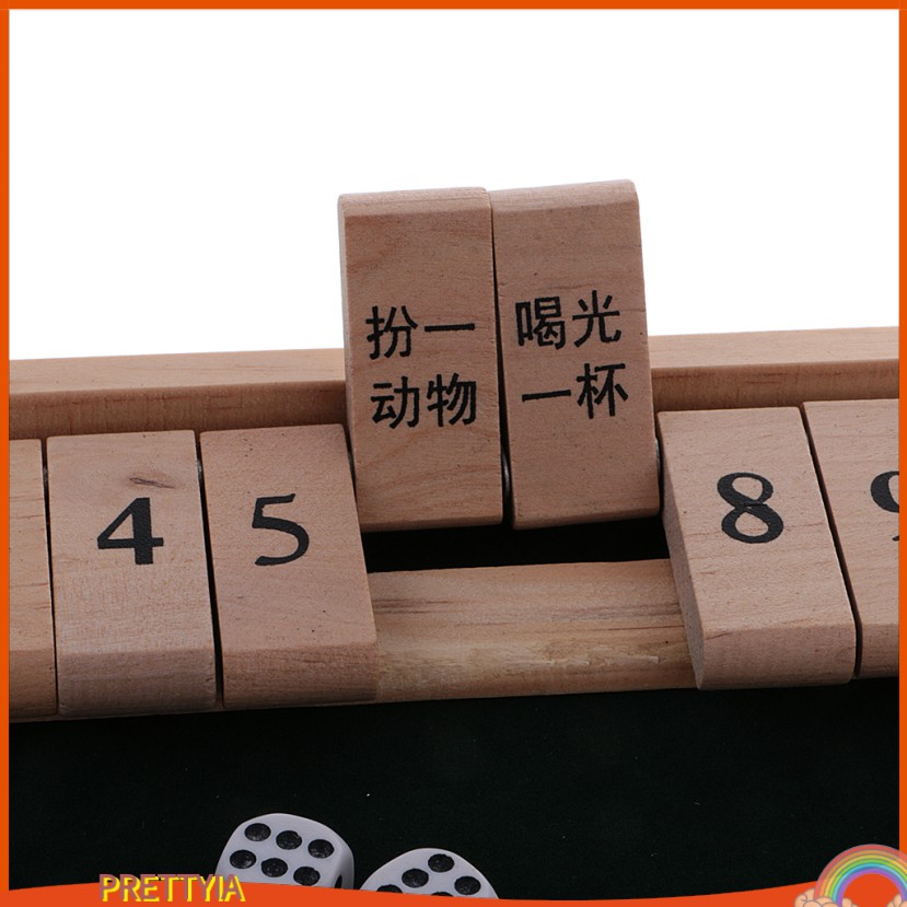 Bộ Đồ Chơi Board Game Shut The Box Với 2 Xúc Xắc Và Số Cho Người Lớn