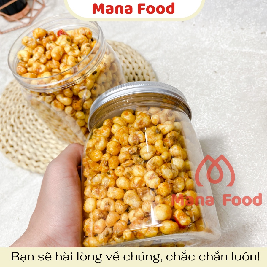 [Hũ vuông] 250G Bắp Sấy Bơ Tỏi Mana Food | ăn vặt, ngô sấy