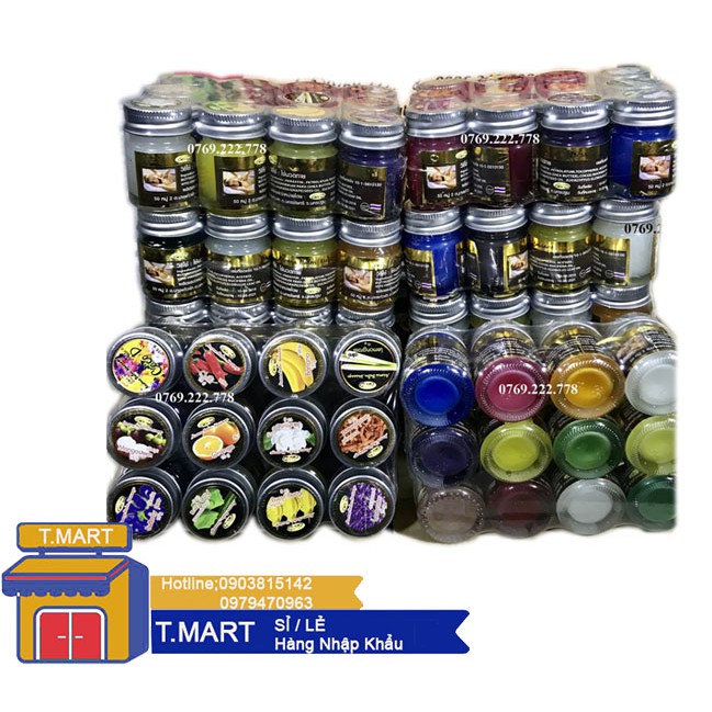 Combo 12 chai Dầu cù là trái cây Aroma Balm Massage thái lan 50g (T.MART)