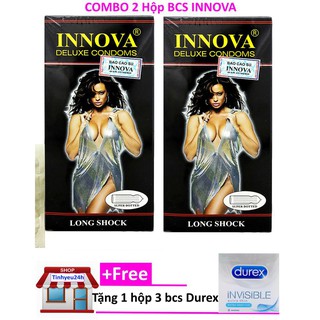 Combo 2 hộp bao cao su innova 24 chiếc - tặng ngay 1 hộp durex invisible