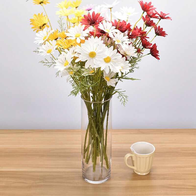 White Daisy Artificial Flowers Long Branch Bouquet for Home Wedding Garden Decoration DIY Bridal Silk Fake Flower Accessories