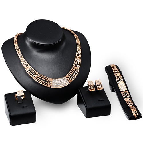 Bộ trang sức hợp kim đính đá kiểu dáng thời trang độc đáo