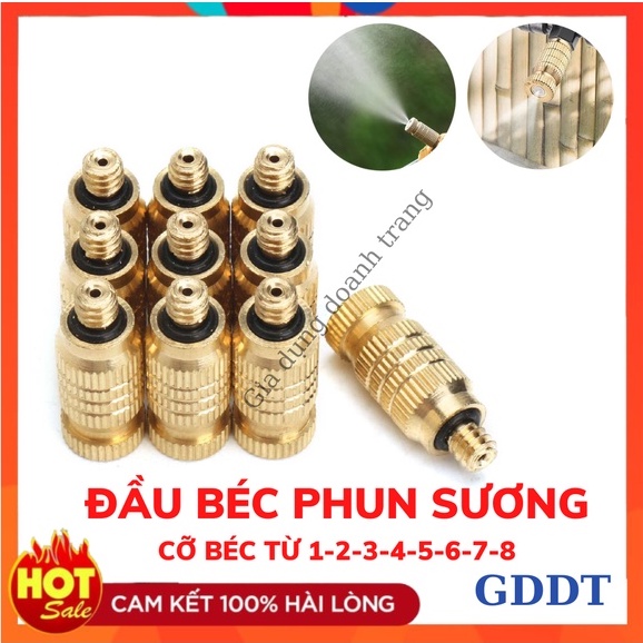 Béc phun sương, Đầu béc phun sương số 1, 2, 3, 4, 5, 6, 7, 8  phun sương làm mát quán xá, chăn nuôi, nông nghiệp