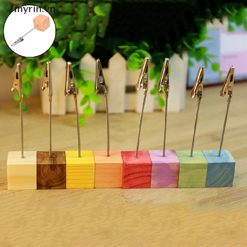 Giá Đỡ Kẹp Ảnh / Thẻ Ghi Chú Bằng Gỗ Tiện Dụng
